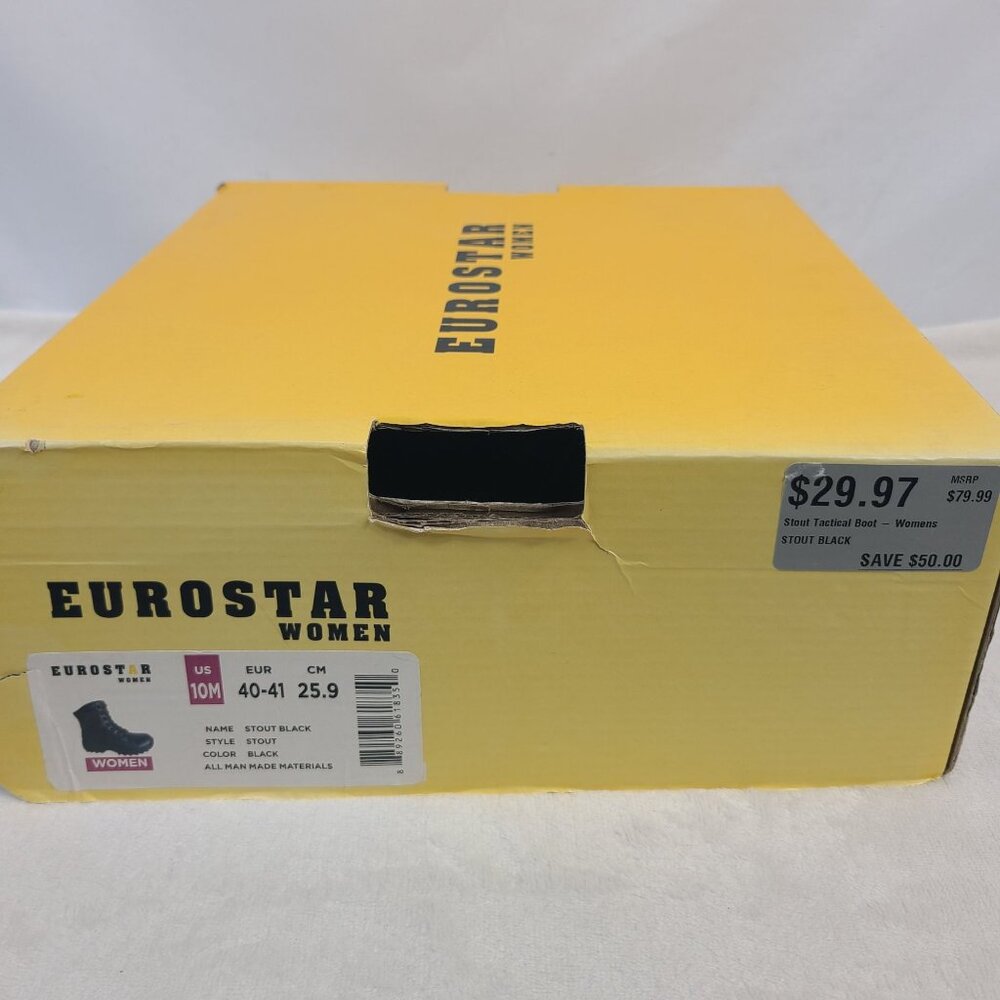 NEW Eurostar Women's Stout Black Tactical Boots Sz 10 Man-Made Materials - Picture 8 of 8